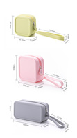 Tas Makeup Silikon Tahan Air dengan Ritsleting, Tempat Penyimpanan Portabel, Dompet Kartu ID, Tempat Lipstik dan Kuas, Ukuran Kompak untuk Perjalanan, Dapat Dikustomisasi