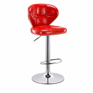 Tabouret de <span class=keywords><strong>bar</strong></span> moderne en cuir ciré pour usage commercial, meubles de cuisine avec base chromée - Product Image 1