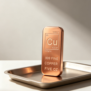 ทองแดงแท่งบริสุทธิ์ 99.9% น้ำหนัก 5 ออนซ์ สำหรับสะสมหรือลงทุน - Product Image 1