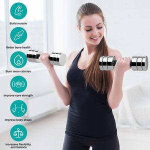 Ensemble d'<span class=keywords><strong>haltères</strong></span> réglables OEM pour hommes <span class=keywords><strong>et</strong></span> femmes, <span class=keywords><strong>haltères</strong></span> avec poignée en mousse anti-chute pour la maison, la salle de sport, le bureau, <span class=keywords><strong>haltères</strong></span> en acier pour l'exercice - Product Image 2