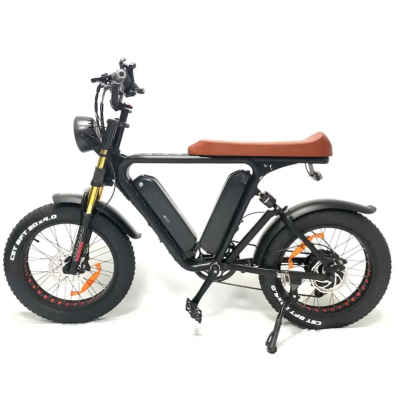 20 inç 16Ah * 2 çift pil yetişkinler için elektrikli kir bisikletleri yağ lastik Ebike 1000W elektrikli bisiklet