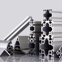 Profilés en aluminium extrudé conformes aux normes européennes, spécifications multiples à rainures en T, 6063 anodisé, pièces modulaires pour le cadre de machines