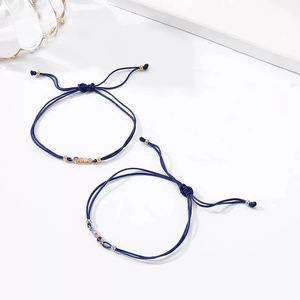 New <strong>Handcrafted</strong> <strong>Jewelry</strong> with Tiny Colorful CZ Stone 925 Sterling Silver Wish Trendy Women's String Bracelets - Product Image 3