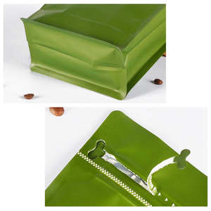 Nhà Máy Giá PET + AL + NY + PE Chất liệu vuông đáy phẳng nhôm lá cà phê đóng gói túi với van bao bì nhựa Túi kho - Product Image 2