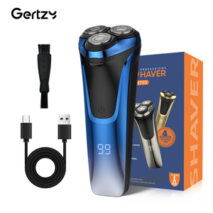 Hot Sell IPX6 Rechargeable Rotary <b>Shaver</b> Triple Blade Facial With 3 Floating Heads Digital Display Foil <b>Shaver</b> - Product Image 1