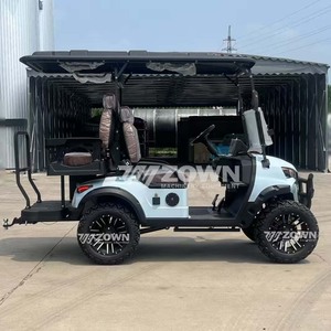 Light Blue 2 Seater Lifted Golf <b>Cart</b> Front Crash Guard <b>Foldable</b> Windshield Villa Backyard Transport - Product Image 4