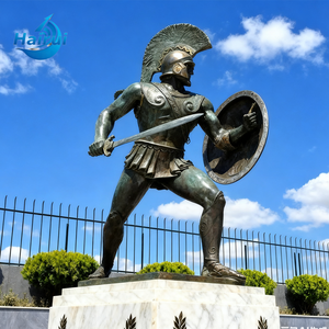 Estatua de <span class=keywords><strong>Guerrero</strong></span> Romano de Bronce de Tamaño Real para Jardín Exterior, Escultura Espartana Antigua - Product Image 3