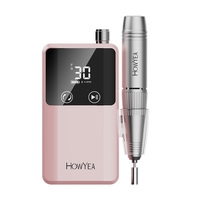 Machine à percer les ongles rose 30000 tr/min, stylo de manucure rechargeable portable, compatible avec les prises US/UK, utilisation à domicile et en salon, OEM/ODM