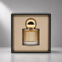 Capuchon de parfum sphérique en zamac, finition miroir brillante, or massif, avec logo personnalisé FEA15 pour flacon de parfum