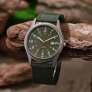 Relojes Deportivos de Cuarzo con Correa de Tela y Caja de Aleación para Hombre, con Logotipo Personalizado, Nuevos - Product Image 2