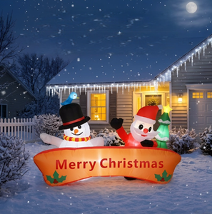 โมเดลเป่าลมซานตาคลอสและตุ๊กตาหิมะแบบกำหนดเองสำหรับตกแต่งคริสต์มาสกลางแจ้ง ลานบ้าน ห้างสรรพสินค้า สำหรับเทศกาลและงานแสดง - Product Image 4