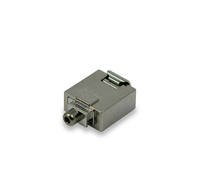 Adaptor Serat Optik LC Bare Fiber dengan Casing Kuningan Berlapis Nikel, Selubung Keramik Zirkonia, Adaptor Serat Optik Presisi 125um