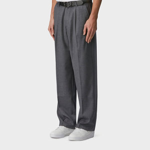 Pantalones de <span class=keywords><strong>Hombre</strong></span> de Alta Calidad, Estilo Casual, Holgados, Formales, de Pierna Recta, Elásticos, de Verano, Relajados, de Lana Peinada, Marca YUCE - Product Image 3