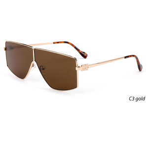 Người đàn ông cổ điển của Flat Top Sunglasses vàng khung thiết kế độc đáo sang trọng phân cực TAC ống kính chất lượng cao độc đáo phụ kiện thời trang - Product Image 3