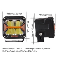 2024 nouveau 3.2 pouces Super lumineux avec DRL LED inondation travail conduite tête lumière pour moto tout-terrain camion BUS ATV UTV 12-80V DC