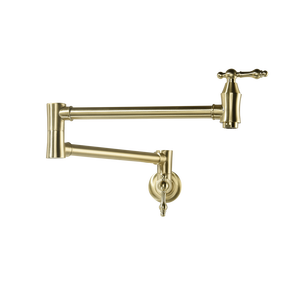 DB Modern Design Robinet de cuisine mural rotatif à 360 degrés en or brossé pour usage domestique et hôtelier Poignée en alliage de zinc - Product Image 4