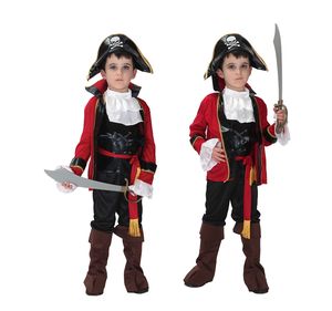 Costume de pirate <span class=keywords><strong>squelette</strong></span> classique de haute qualité en gros, costume de marin pour enfants, costume de fête d'Halloween, costume de cosplay pour garçons, polyester - Product Image 4