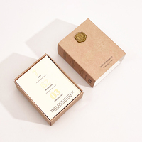 Boîte à tiroir coulissant auto-élevante en papier kraft écologique avec logo personnalisé pour cadeaux