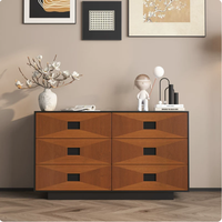 Commode en bois massif de style médiéval, armoire de rangement rétro multifonctionnelle à tiroirs de grande capacité pour le salon