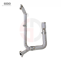 Sistem Knalpot Downpipe Katalitik Aliran Tinggi SD untuk Porsche 718 Boxster Cayman 2.0T/2.5T 2016-2026 Tuning Knalpot Dengan Pelindung Panas