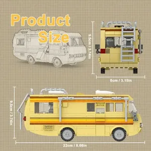 360 Piezas de Bloques de Construcción de Plástico ABS, Modelo de Autobús RV de la <span class=keywords><strong>Película</strong></span> Breaking Bad, Juguetes Educativos de Ladrillos, Regalo de Cumpleaños - Product Image 2