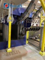 Ligne de production d'équipements de peinture liquide par immersion et de systèmes de pulvérisation pour raccords de tuyauterie à bride