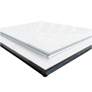 La imagen de perfil de aluminio delgado de 9mm de espesor puede quitar el marco con vidrio en el tablero del menú del restaurante Perfil de aluminio de montaje en pared - Product Image 1