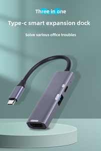 Adaptador Divisor Hub Tipo C <span class=keywords><strong>3</strong></span> en 1 con Alimentación USB C PD, USB2.0*2, HDMI 4K60Hz, Conector de <span class=keywords><strong>3</strong></span>.5mm para Base de Tablet - Product Image 2