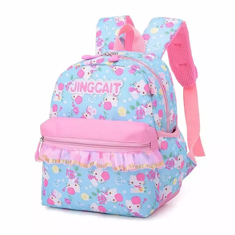2022 Cute Custom Unicorn abnehmbare Girls 'School Pull Rod Bag Set, Kinder Cartoon Rucksack mit Lunchbox und Feder mäppchen
