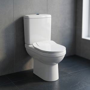 WC en céramique à poser au sol, deux pièces, à double chasse cyclonique, pour salle de bain, vente en gros à prix abordable - Product Image 4