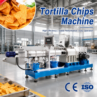 Ligne de production entièrement automatique de chips triangulaires de maïs, riz et maïs soufflé, machine extrudeuse pour la fabrication de chips tortilla et de snacks frits