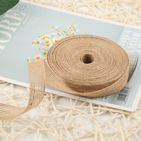 Cordon plat large en fil de chanvre tressé, fait main, pour bricolage, décoration, style dentelle, pour la maternelle