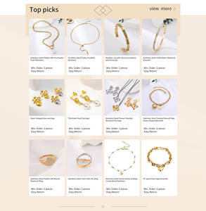 Juego de Joyería de Aretes de Aro Modernos de Acero Inoxidable Chapados en Oro Personalizados para Mujer, para Fiestas y Eventos - Product Image 6