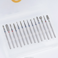 Ensemble professionnel de fraises à ongles en diamant de tungstène de 3/32 pouces, en acier inoxydable, pour nettoyage des cuticules et manucure, vente en gros