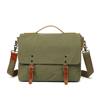 Sac de messager en toile de style vintage décontracté pour hommes, porte-documents quotidien pour ordinateur portable, pour les voyages en plein air