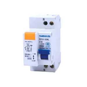 Hot bán 230V 50Hz 6000A RCBO quá tải ngắn mạch bảo vệ dư hiện tại hoạt động ngắt mạch