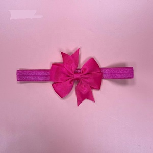 Cô Gái Đàn Hồi Tóc Ban Nhạc Với Bow Knot Bé Cô Gái Polyester Ribbon Headband Grosgrain Cao Su Ban Nhạc Mũ Nón - Product Image 5