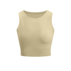 Slim Fit Zomer Katoenen Cropped <span class=keywords><strong>Tops</strong></span> Mouwloos Sexy Baby Tee Hiphop Stijl High Xl Aanpasbare <span class=keywords><strong>Tops</strong></span> Dames Groothandel - Product Image 5