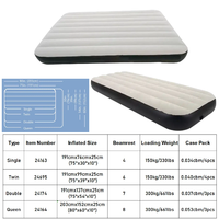 Lit de camping en plein air de haute qualité matelas pneumatique gonflable pliant lit pneumatique floqué de taille unique pour une utilisation intérieure et extérieure