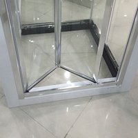 Cabine de douche pliante en verre trempé de 6mm encadrée