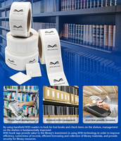 ICODE SLIX 2 étiquette/autocollant/étiquette de bibliothèque RFID en papier couché ISO15693 étiquette RFID programmable pour livres/gestion de fichiers étiquette NFC