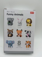 Set Mainan Edukatif Puzzle Blok Bangunan Hewan Rakitan DIY untuk Anak-anak