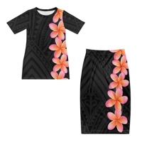 Robes Puletasi Maxi Tropicales Polynésiennes Hawaïennes Personnalisées à Col Rond pour Femmes des Îles du Pacifique, Grandes Tailles, Tendance et Éco-Responsables