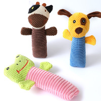 Jouet à mâcher en peluche pour chien de 19 cm, motif animal amusant, avec couineur, rembourrage en coton, anti-ennui, usage quotidien – Vente chaude