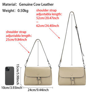 AndoBag Bolsos de Hombro Retro Modernos para Mujer, Bolso Cruzado de Cuero Genuino, Bolso de Mano de Lujo y Bolso Cuadrado 1616 - Product Image 2