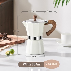 Italienischer Elektrischer Outdoor-Mokkakanne-Set für den Haushalt, achteckige Aluminium-Kaffeekanne mit Handpressefunktion - Product Image 1