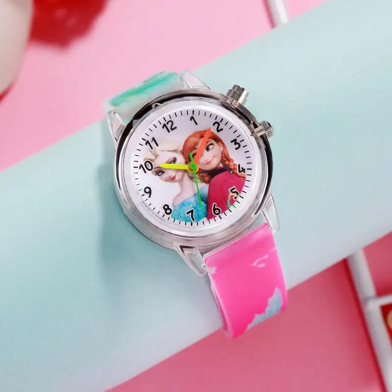 LED luminous cartoon plastic shell flashing light watch cartoon children silicone watch gift watch wholesale