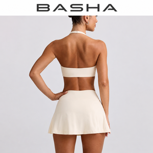 BASHAsports Damen Tennis-Skort 2-in-1 Hochgeschnittener Schnelltrocknender Sportrock mit Eingebauten Shorts für Golf, Laufen und Workout - Product Image 3