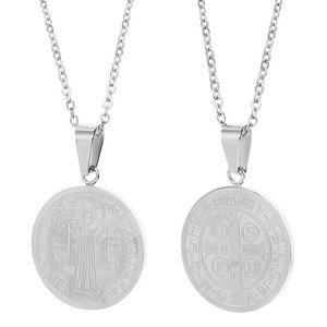 Collar <span class=keywords><strong>de</strong></span> Acero Inoxidable PVD con Dije <span class=keywords><strong>de</strong></span> Cruz <span class=keywords><strong>de</strong></span> Jesús, Cadena <span class=keywords><strong>de</strong></span> Joyería <span class=keywords><strong>de</strong></span> Moda <span class=keywords><strong>para</strong></span> <span class=keywords><strong>Hombre</strong></span> y Mujer con Jesús, Alta Calidad al por Mayor 2024 - Product Image 4