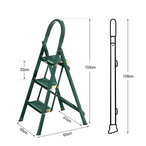 <span class=keywords><strong>Escalera</strong></span> de cocina de aluminio moderna de 3 escalones, <span class=keywords><strong>silla</strong></span> plegable portátil de seguridad <span class=keywords><strong>para</strong></span> el hogar <span class=keywords><strong>para</strong></span> uso en interiores y exteriores, estilo de diseño Industrial - Product Image 2
